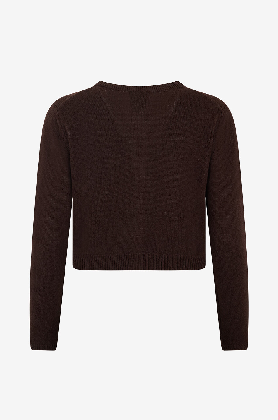 REFORMATION Clara cropped button-down cashmere cardigan Women DARK BROWN 2