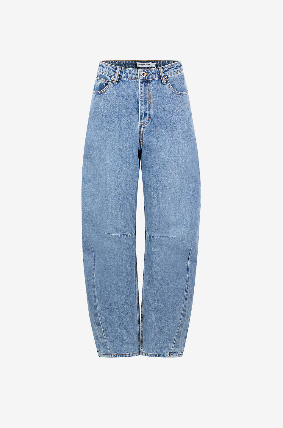 SELF PORTRAIT Abgerundete Jeans Blue Barrelleg Damen BLAU 1