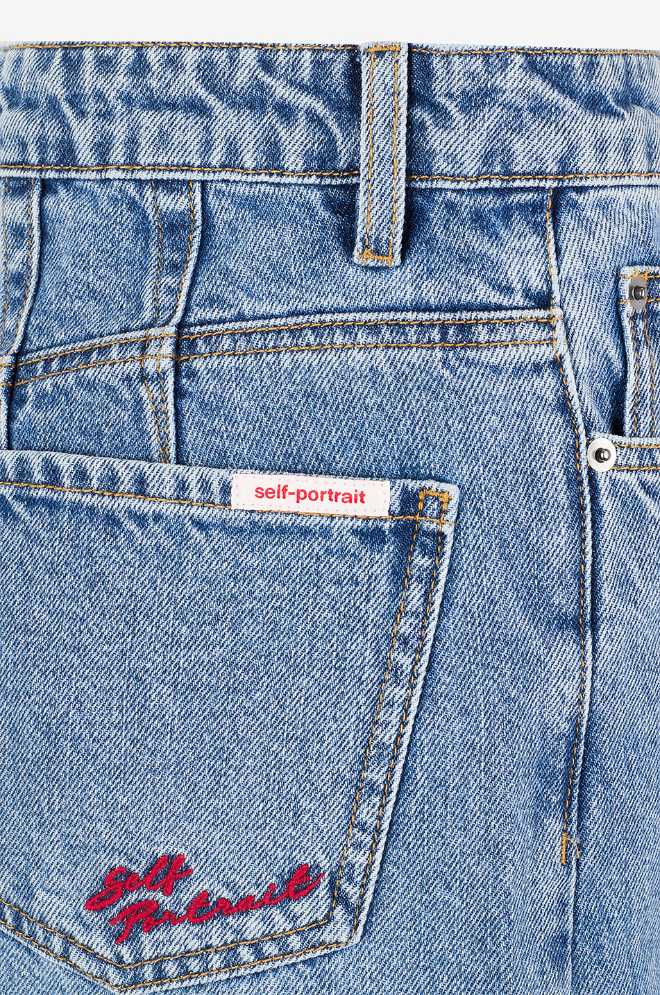 SELF PORTRAIT Abgerundete Jeans Blue Barrelleg Damen BLAU 4