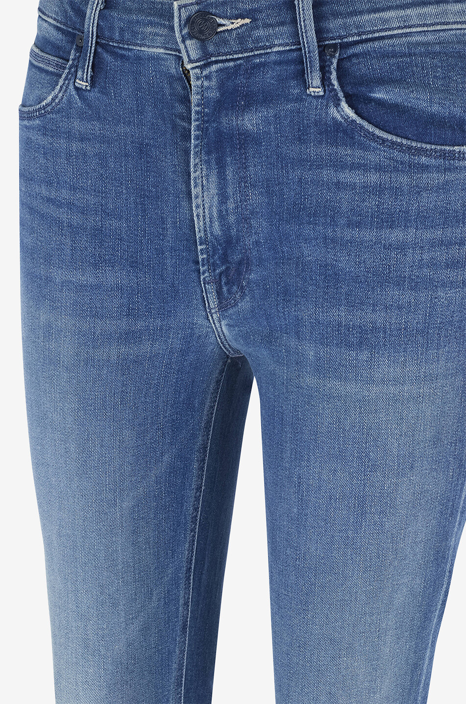 MOTHER Slim Jeans mit halbhohem Bund aus Baumwolle The Mid Rise Dazzler Ankle Damen BLAU 3