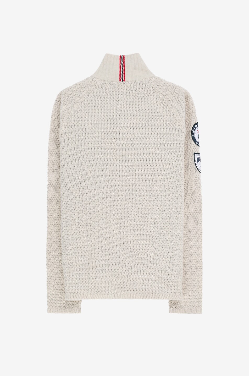 AMUNDSEN Flag adorned half-zip ski jumper Men EGGSHELL 4