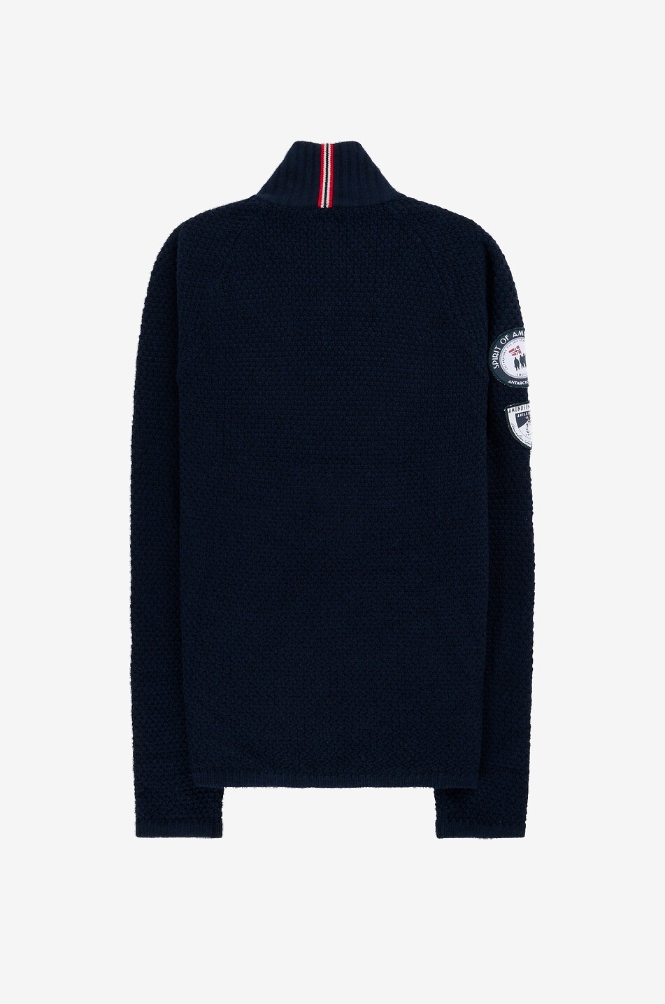 AMUNDSEN Flag adorned half-zip ski jumper Men DARK BLUE 4
