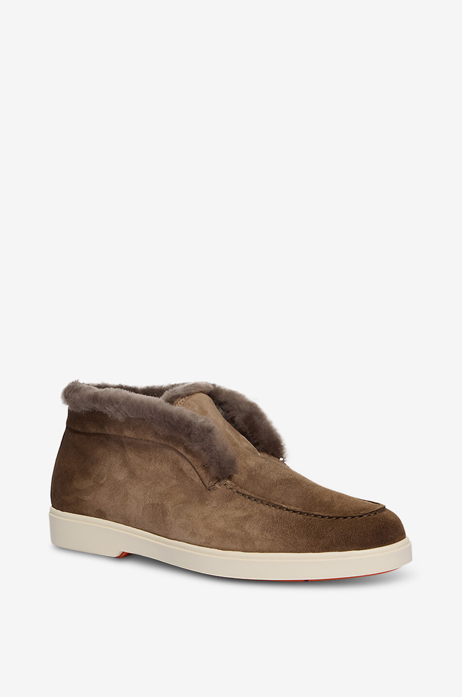 Suede desert boots with shearling lining
