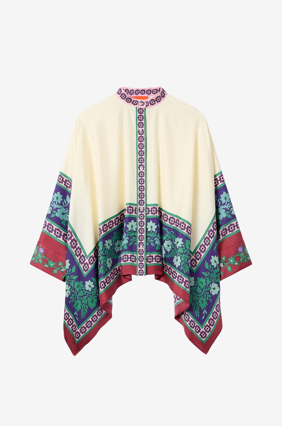 LA DOUBLEJ Weites Hemd aus Seidentwill Foulard Regalia Placée Damen BUNT 1