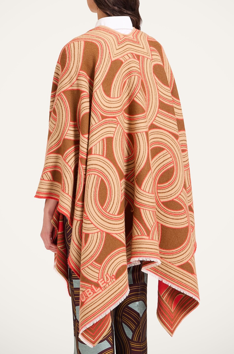 LA DOUBLEJ Poncho aus Wolle und Seide Soul Montecarlo Placée Damen BUNT 4