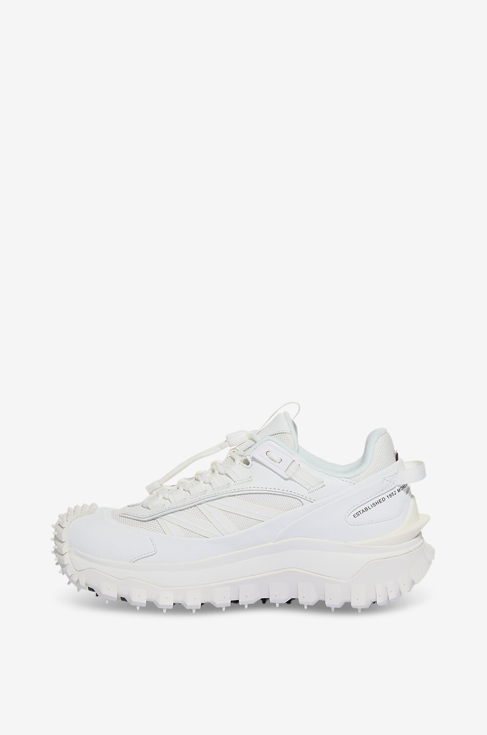 MONCLER Niedrige Schnürsneakers aus Mesh und Leder Trailgrip GTX Damen WEISS 3