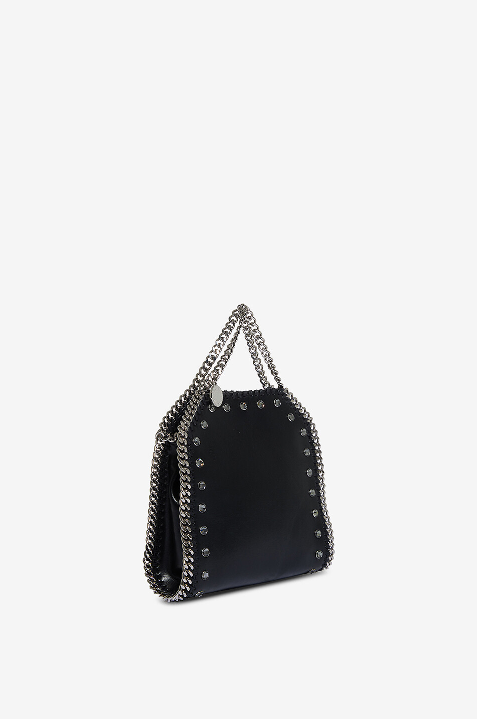STELLA McCARTNEY Nietenbesetzter Shopper aus Kunstwildleder Falabella Tiny Damen SCHWARZ 2
