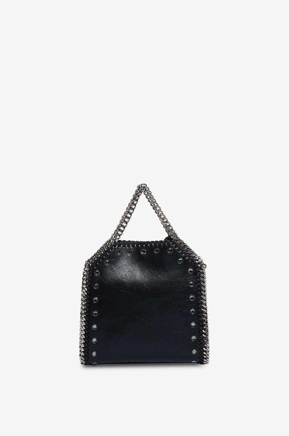 STELLA McCARTNEY Nietenbesetzter Shopper aus Kunstwildleder Falabella Tiny Damen SCHWARZ 3