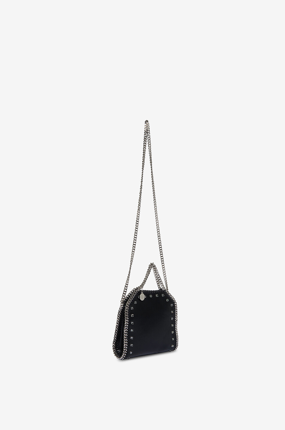 STELLA McCARTNEY Nietenbesetzter Shopper aus Kunstwildleder Falabella Tiny Damen SCHWARZ 5