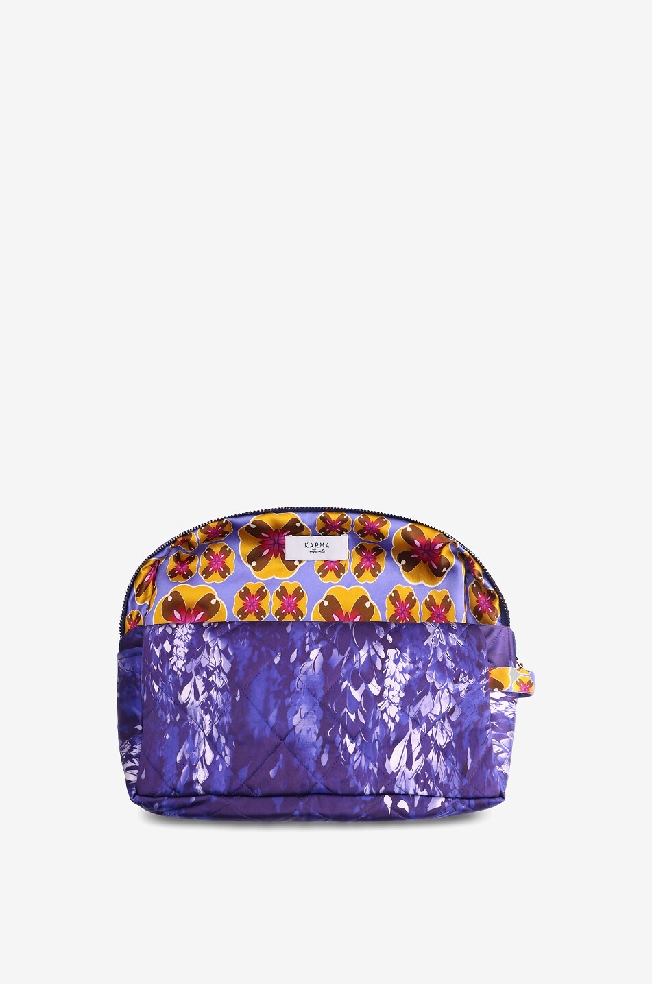 KARMA ON THE ROCKS Pochette en soie matelassé Small Pouch Fuji Femme VIOLET 3