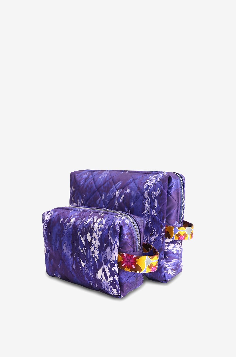 KARMA ON THE ROCKS Pochette en soie matelassé Big Pouch Fuji Femme VIOLET 2