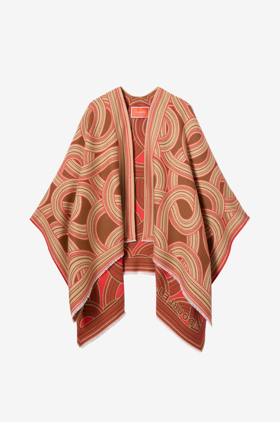 LA DOUBLEJ Poncho aus Wolle und Seide Soul Montecarlo Placée Damen BUNT 1