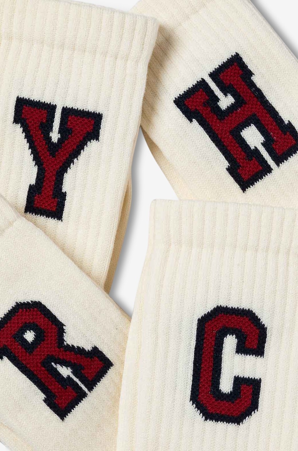 ROYALTIES Chaussettes de tennis en coton Jake Y Homme BLANC CASSE 3