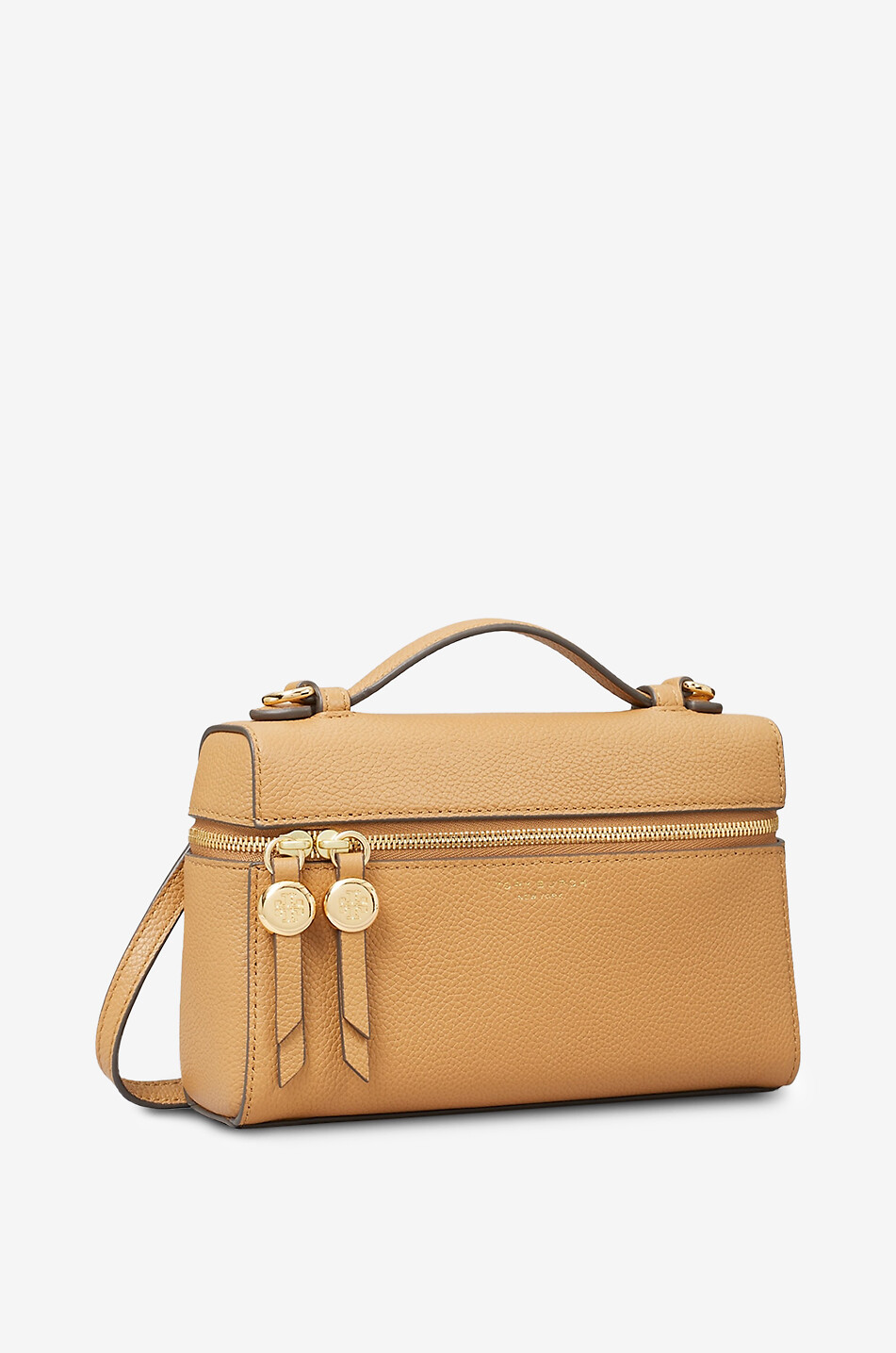 TORY BURCH Sac à main en cuir grainé Romy Slim Mini Femme MARRON CLAIR 2