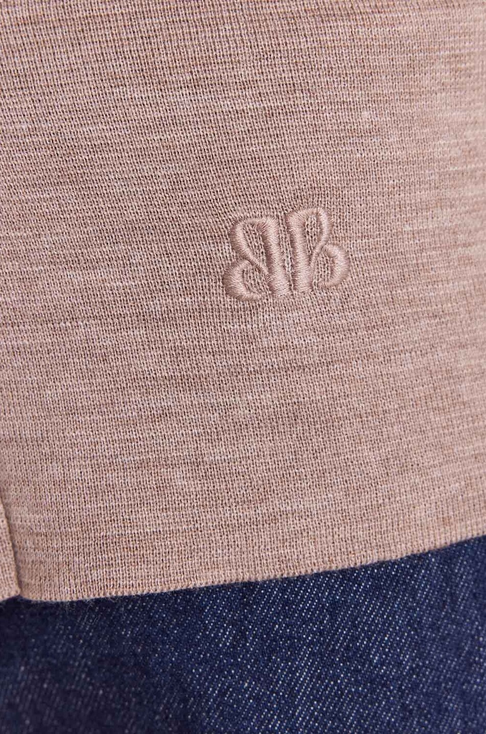 BALZAC PARIS Cardigan côtelé à col chemise en laine mérinos Ombeline Femme BEIGE 5