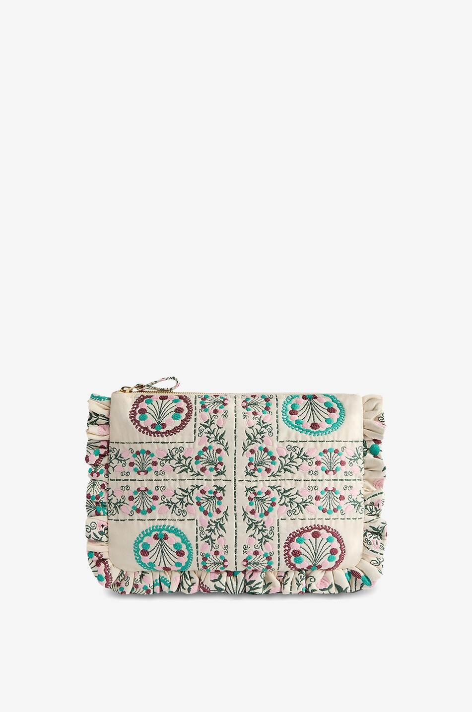 LA DOUBLEJ Pochette rectangulaire brodée en jacquard Femme MULTICOLORE 1