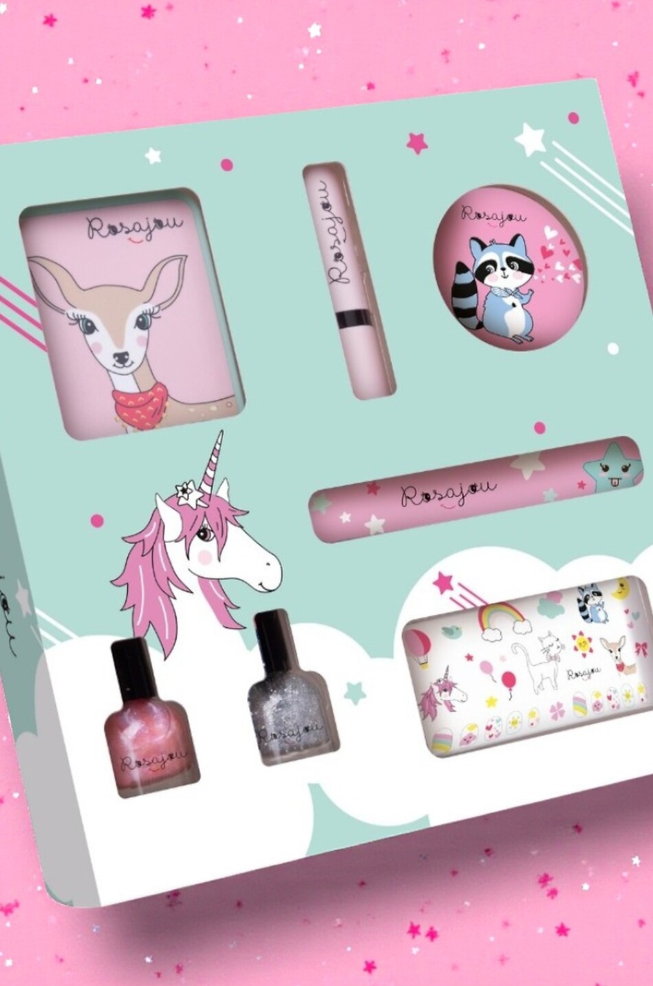 ROSAJOU Kinder-Schminkset Fard À Joues Unisex HELLROSA 2