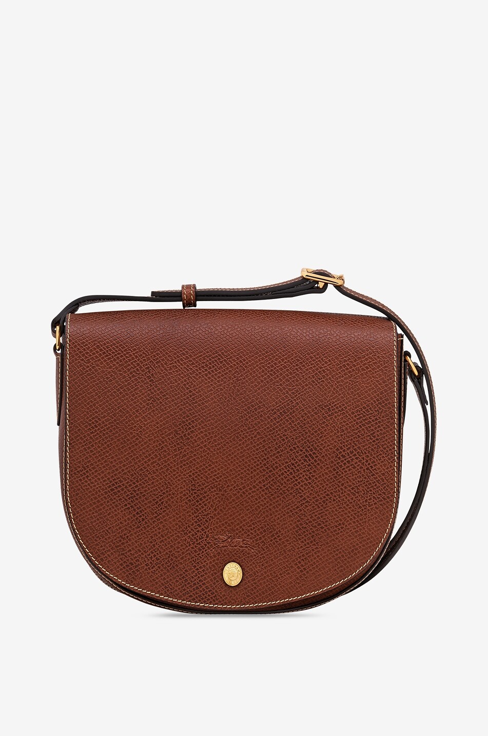 LONGCHAMP Sac porté épaule en cuir grainé Épure Femme MARRON 1