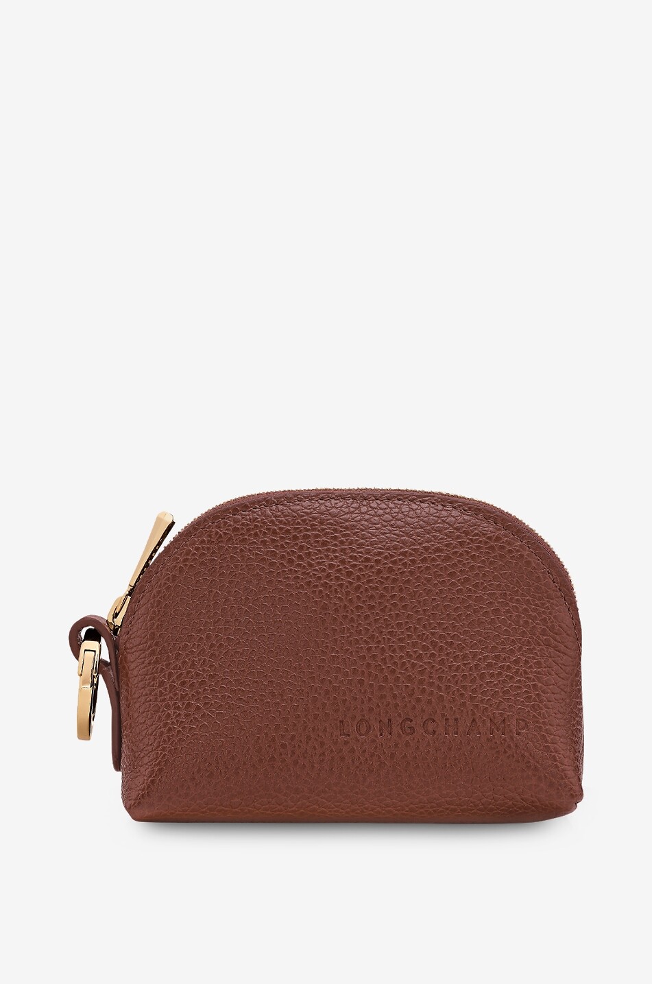 LONGCHAMP Le Foulonné grained leather wallet Women BROWN 1