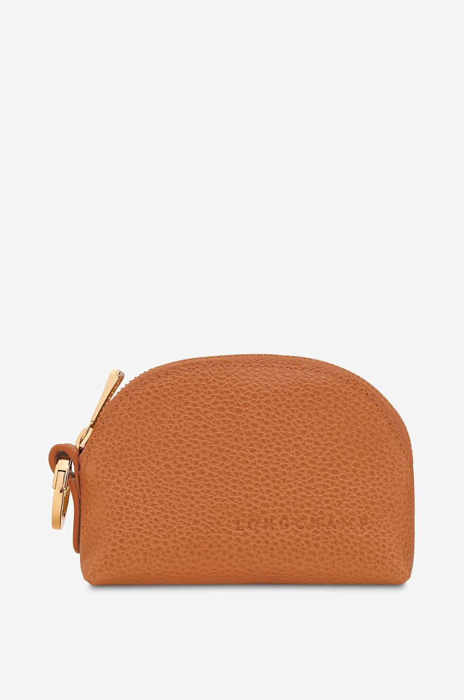 LONGCHAMP Le Foulonné grained leather wallet Women DARK ORANGE 1