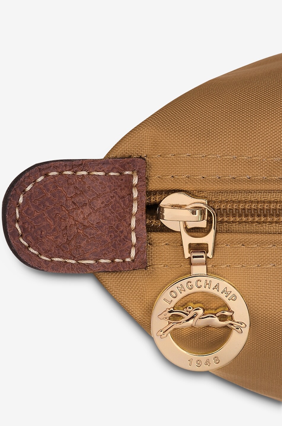 LONGCHAMP Le Pliage Original M canvas and leather backpack Women MEDIUM BROWN 6