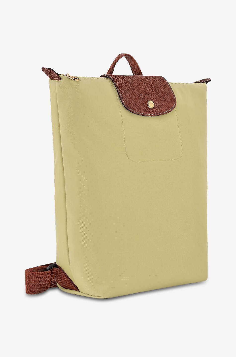 LONGCHAMP Le Pliage Original M canvas and leather backpack Women LIGHT GREEN 2