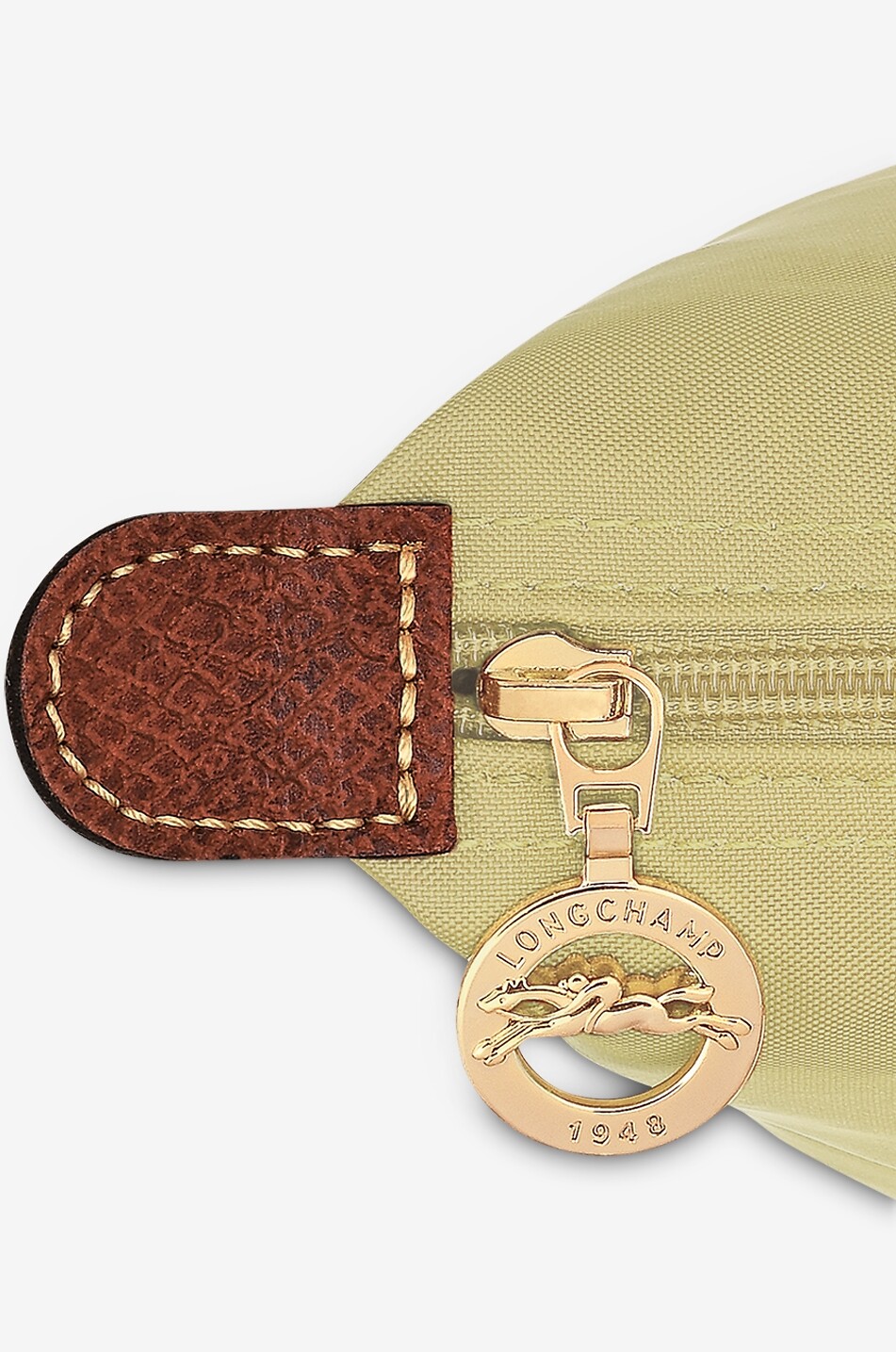 LONGCHAMP Le Pliage Original M canvas and leather backpack Women LIGHT GREEN 5