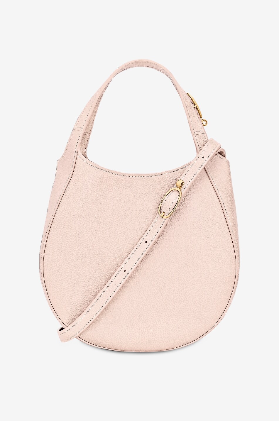 LONGCHAMP Sac à main arrondi en cuir grainé Le Foulonné S Femme BLANC CASSE 4
