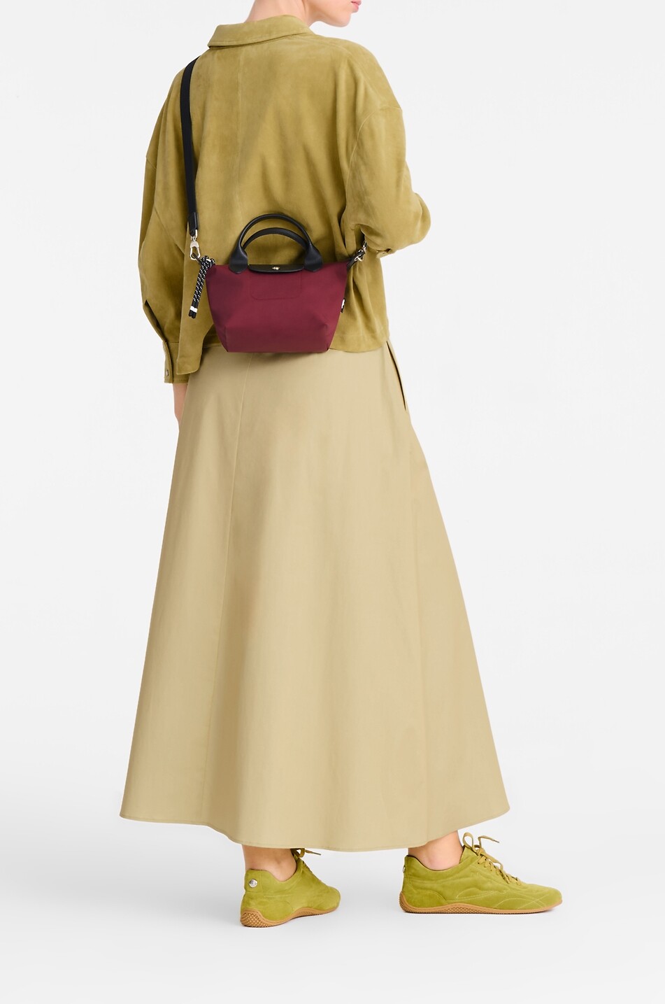 LONGCHAMP Sac à main en toile recyclée Le Pliage XS Energy Femme ROUGE FONCÉ 3