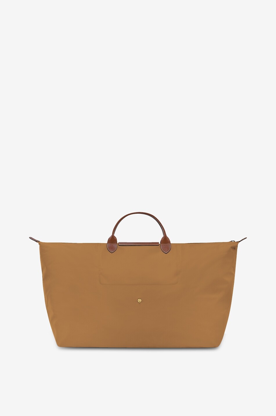 LONGCHAMP Le Pliage Original M canvas and leather travel bag Women COGNAC 4