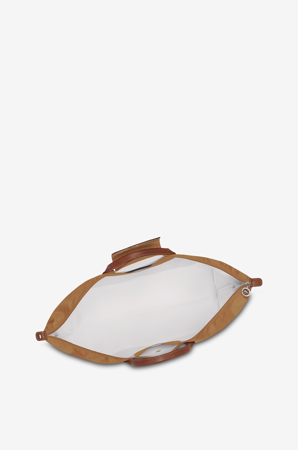 LONGCHAMP Le Pliage Original M canvas and leather travel bag Women COGNAC 5