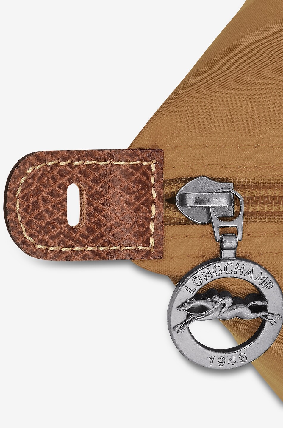 LONGCHAMP Le Pliage Original M canvas and leather travel bag Women COGNAC 6