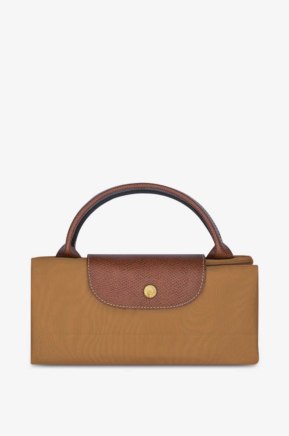 LONGCHAMP Le Pliage Original M canvas and leather travel bag Women COGNAC 7