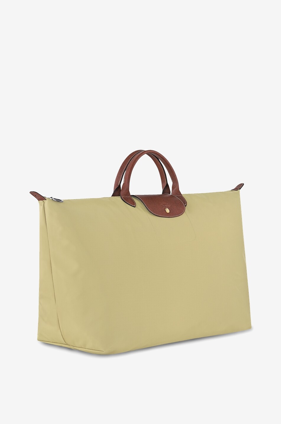LONGCHAMP Sac de voyage en toile et cuir de Russie Le Pliage Original M Femme VERT CLAIR 2