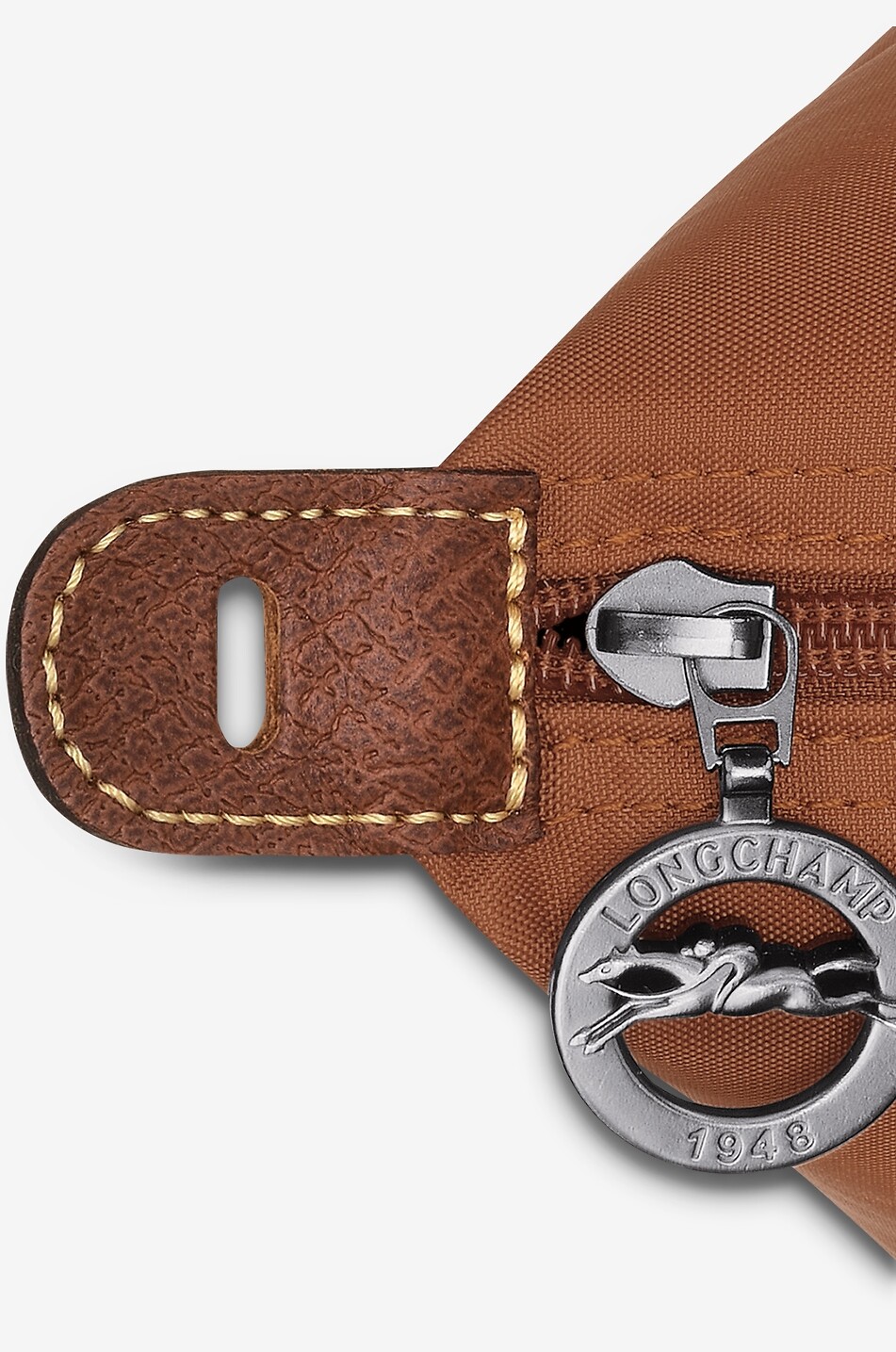 LONGCHAMP Sac de voyage en toile recyclé Le Pliage Original S Femme COGNAC 6