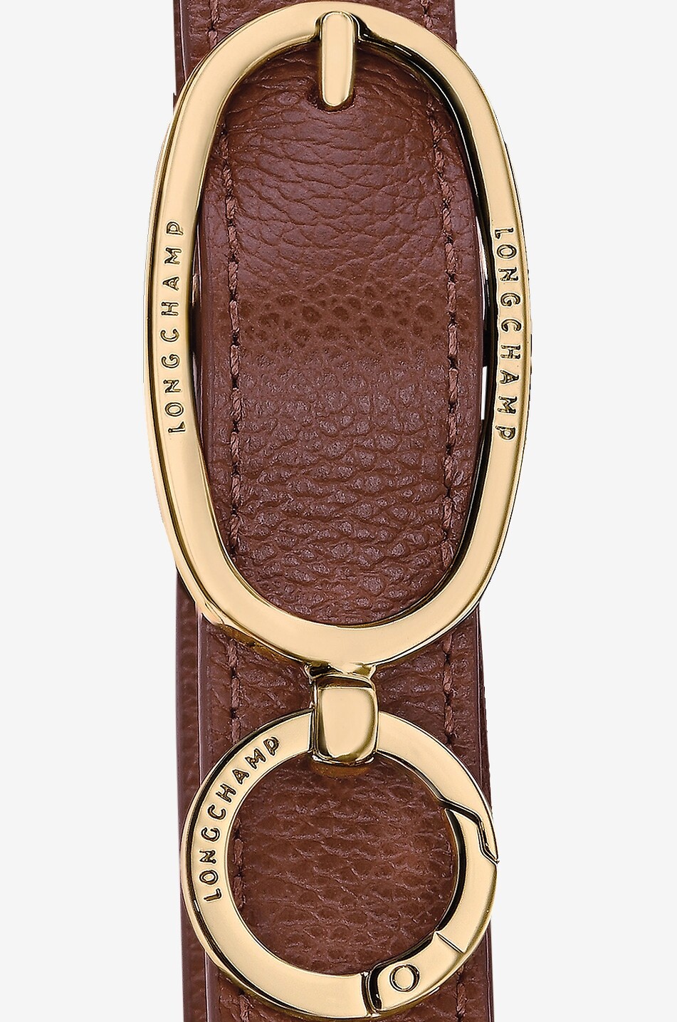 LONGCHAMP Abgerundete Schultertasche aus genarbtem Leder Le Foulonné L Damen BRAUN 4