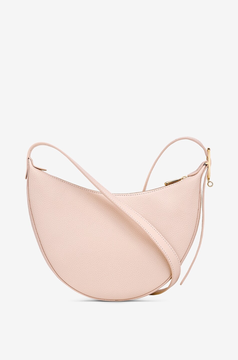 LONGCHAMP Halbmondförmige Schultertasche aus genarbtem Leder Le Foulonné S Damen CREMEFARBEN 4