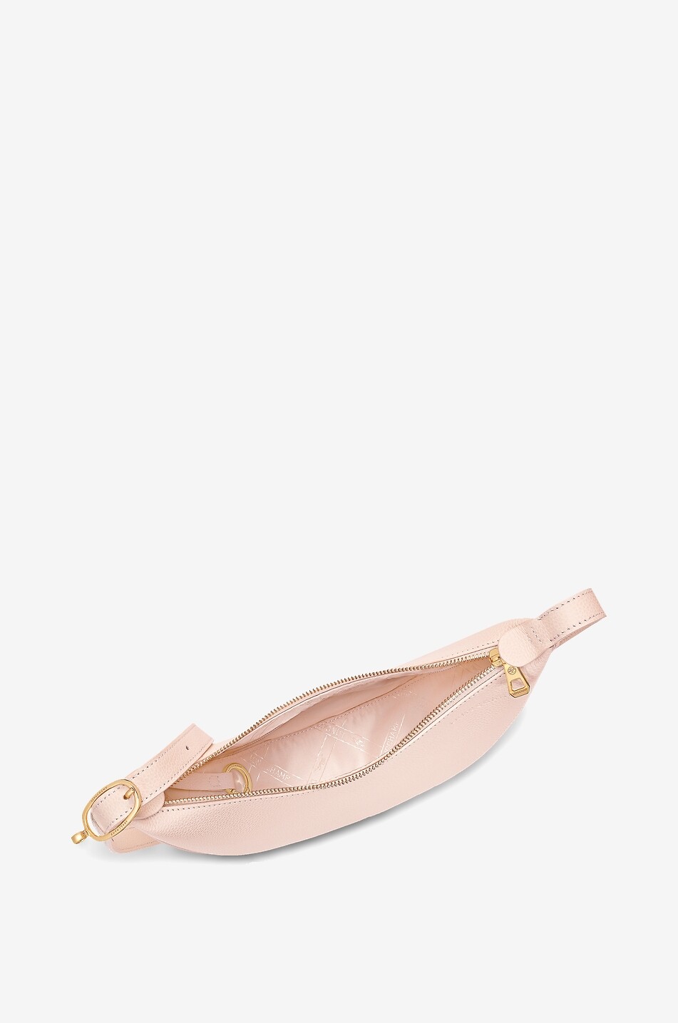 LONGCHAMP Halbmondförmige Schultertasche aus genarbtem Leder Le Foulonné S Damen CREMEFARBEN 5