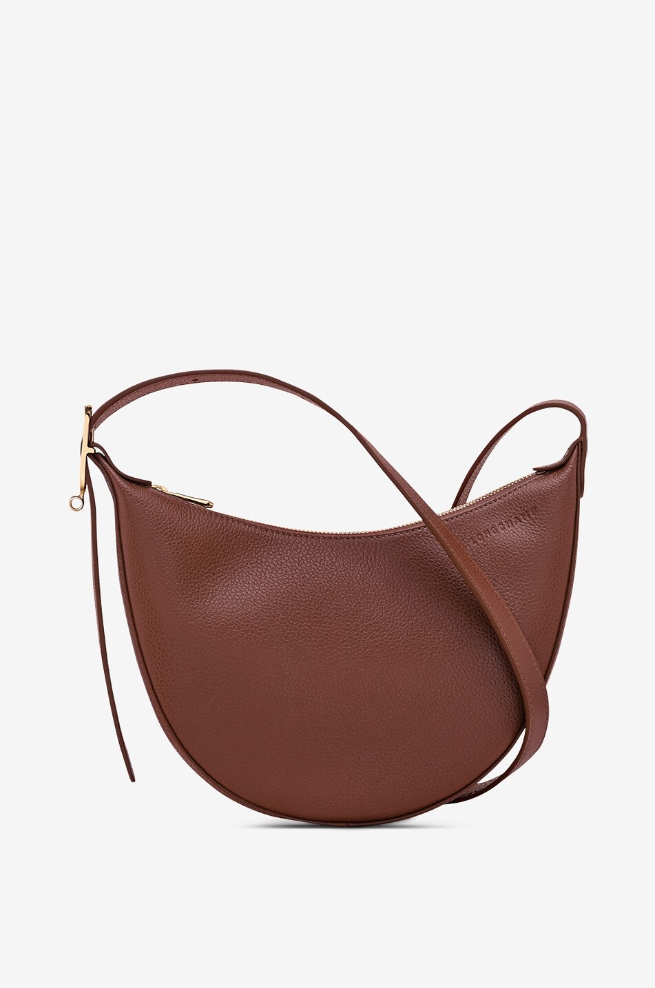 Sac porté épaule demi-lune en cuir grainé Le Foulonné S