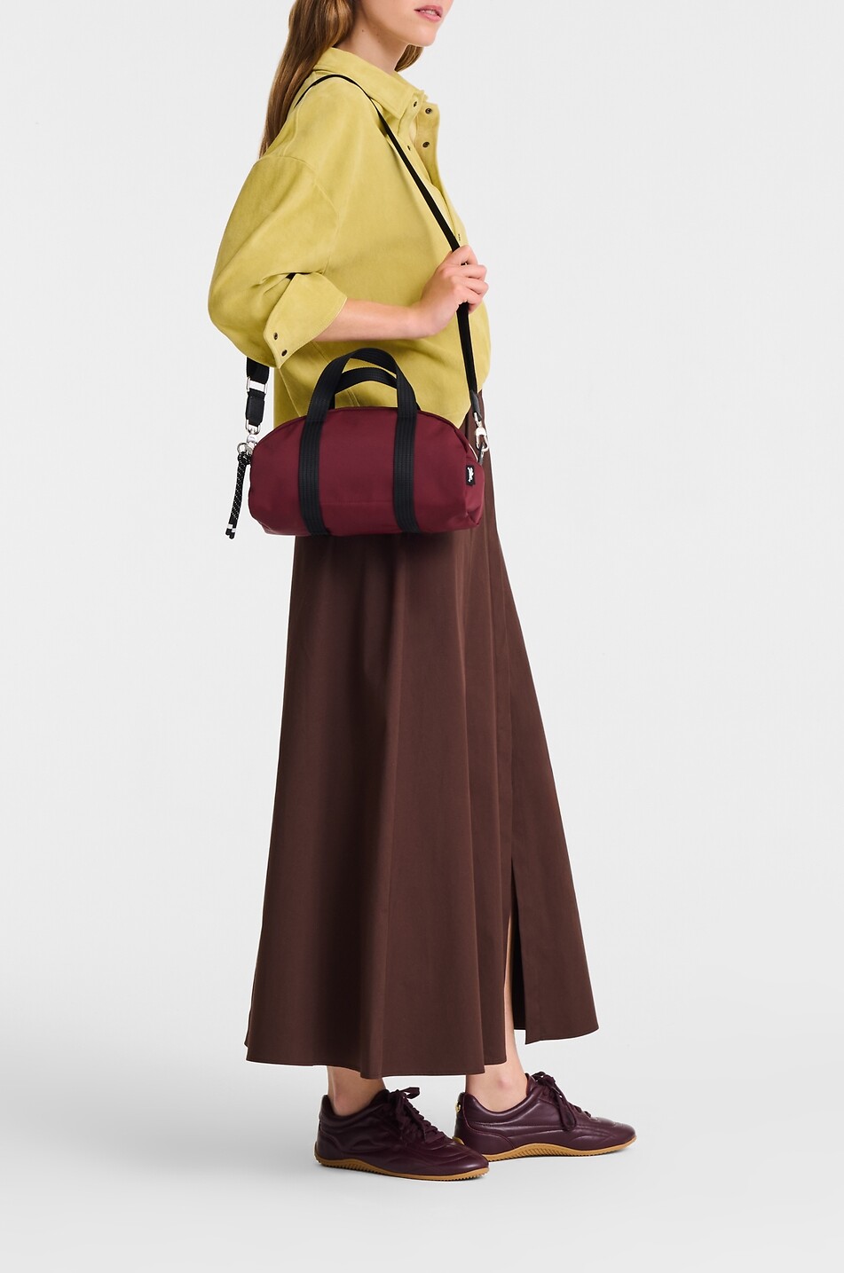 LONGCHAMP Sac à main bowling en toile Le Pliage Energy Femme ROUGE FONCÉ 3