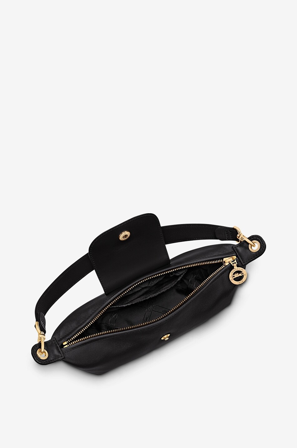 LONGCHAMP Le Pliage Xtra smooth leather baguette shoulder bag Women BLACK 5