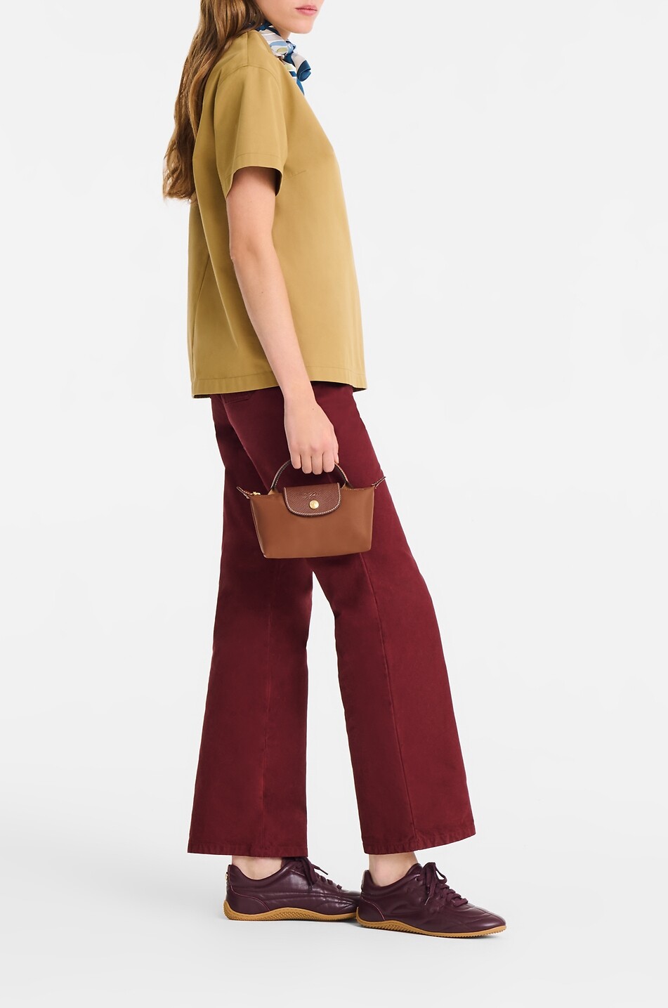 LONGCHAMP Le Pliage Original canvas cosmetic case with top handle Women COGNAC 3