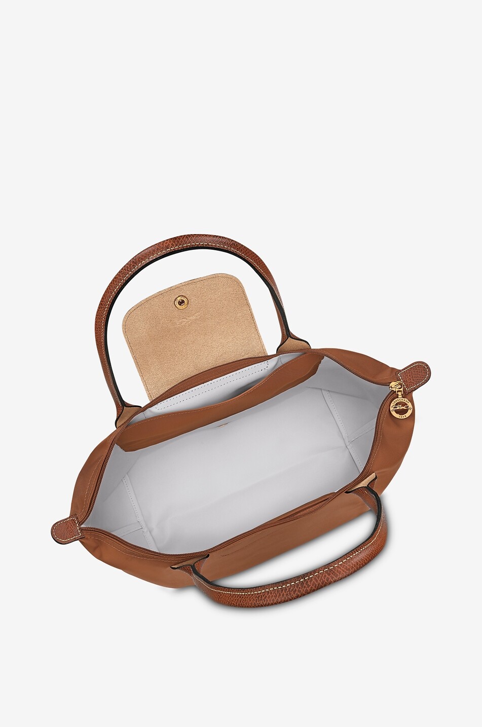 LONGCHAMP Le Pliage Original M coated canvas tote bag Women COGNAC 4