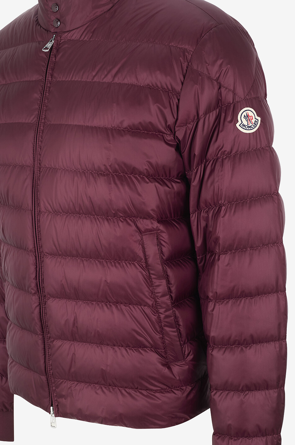 MONCLER Kurze Steppjacke aus technischem Gewebe Rigel Herren DUNKELROT 3