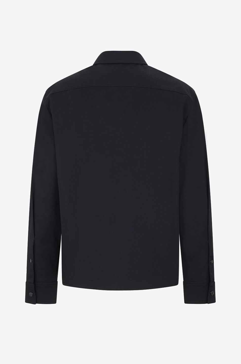 MONCLER Full-zip cotton blend gabardine overshirt Men BLACK 2