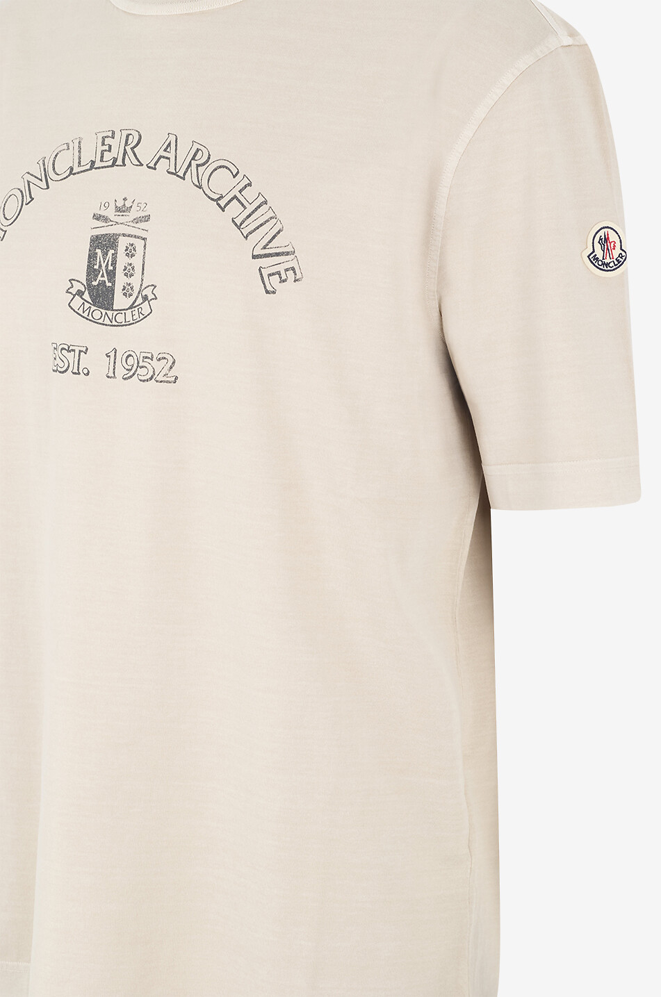MONCLER T-shirt à manches courtes et col rond Moncler Archive Homme BEIGE 3