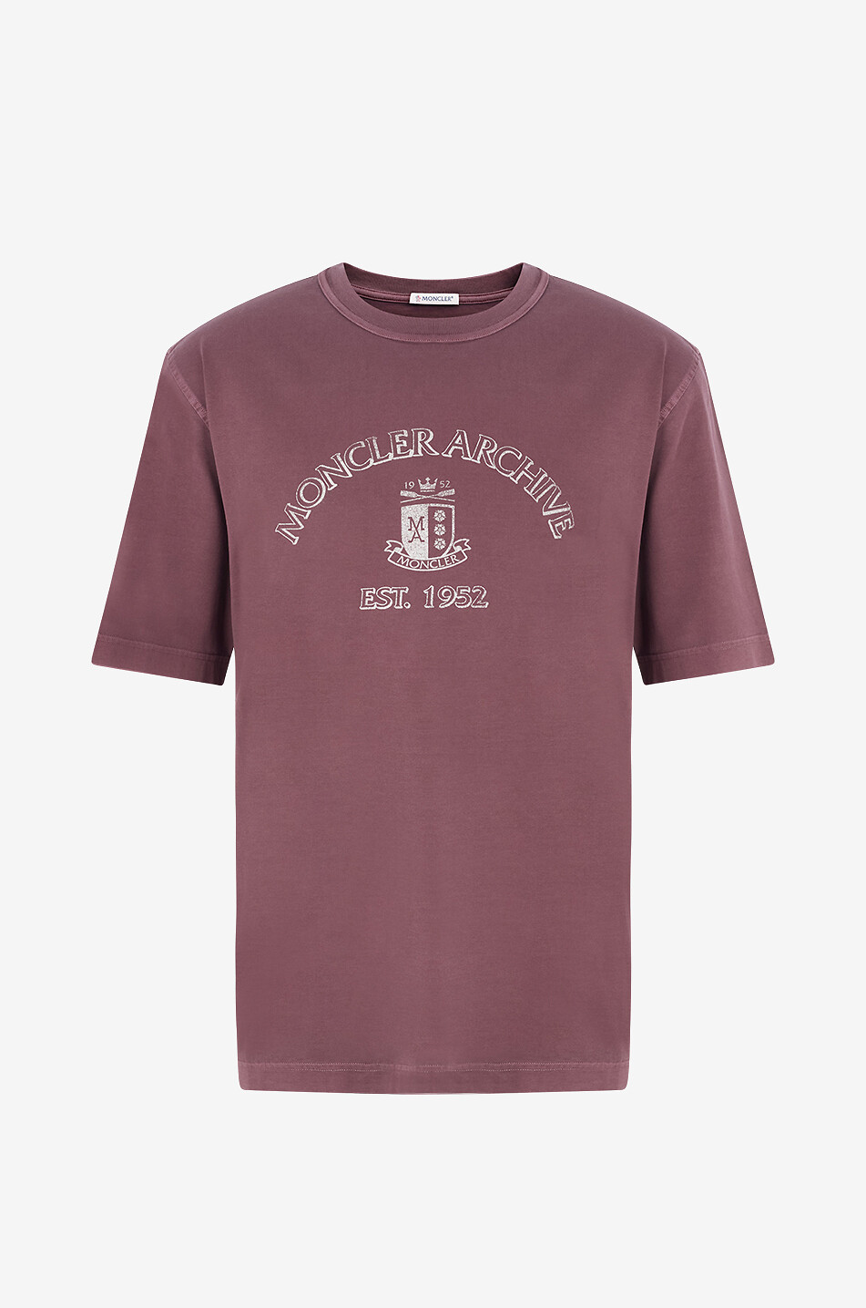 MONCLER T-shirt à manches courtes et col rond Moncler Archive Homme ROUGE FONCÉ 1