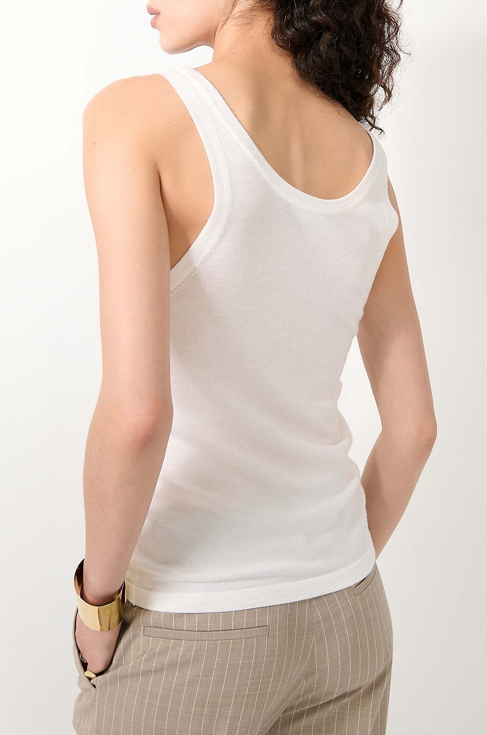 BARBARA BUI Twinset top et pull en laine et soie Femme BLANC CASSE 4