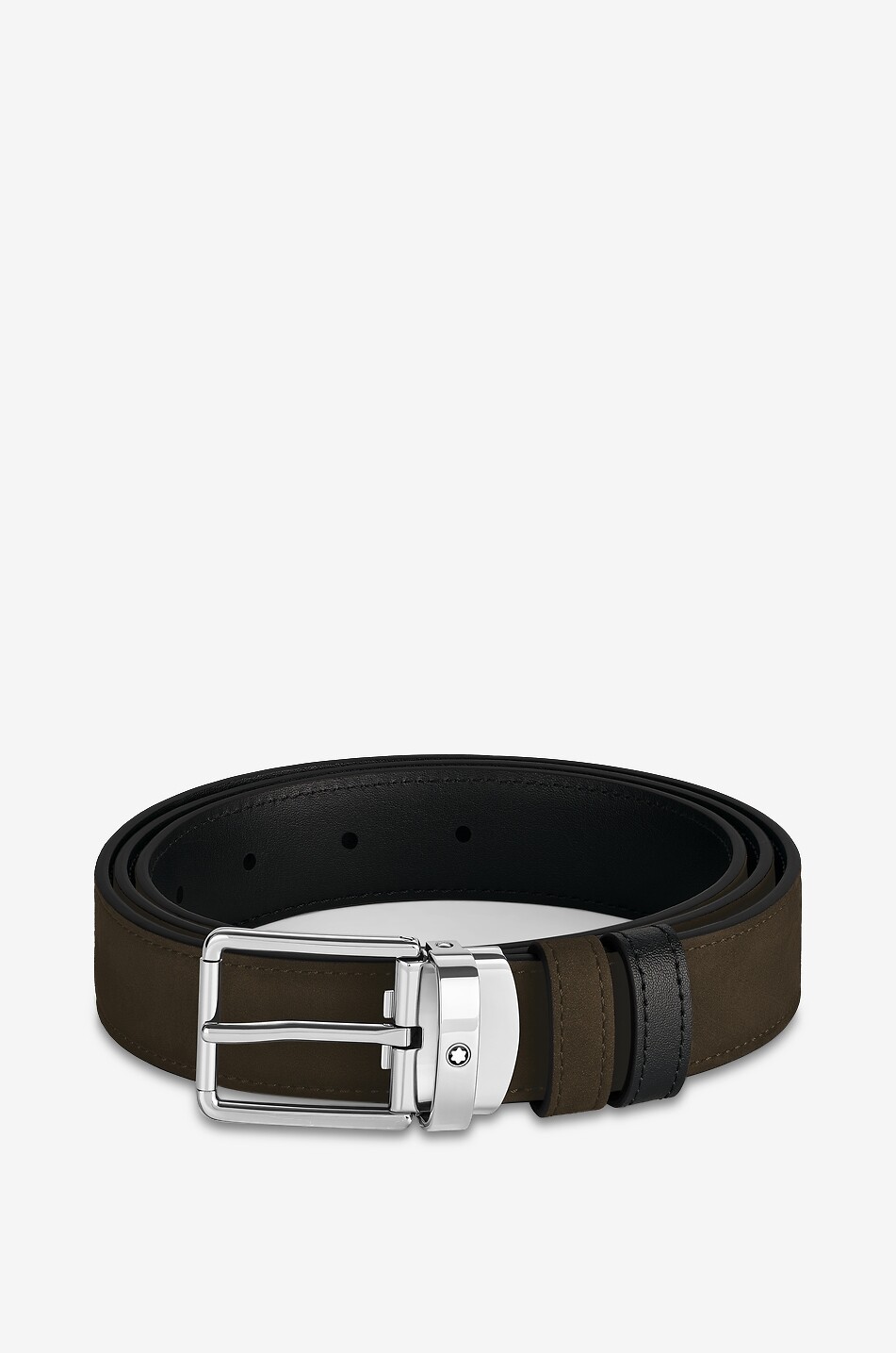 MONTBLANC Everyday buckle brown/black 30mm reversible leather belt Men BROWN 1