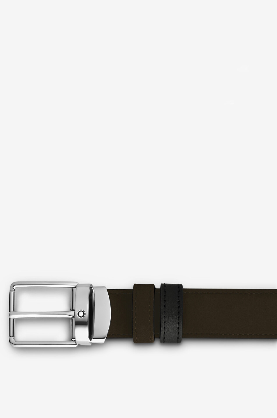 MONTBLANC Everyday buckle brown/black 30mm reversible leather belt Men BROWN 2